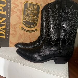 Dan Post Women’s Black Ostrich Leather Boots